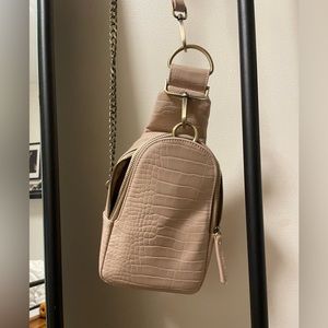 Anthropologie taupe crossbody